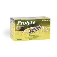 Prolyte Oral Rehydration Salt BP 40 Sachets Lemon Flavor