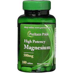 Puritan's Pride High Potency MAGNESIUM 500mg Tablets 100's