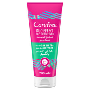 CAREFREE daily intimate wash with green tea & aloe vera 200ml