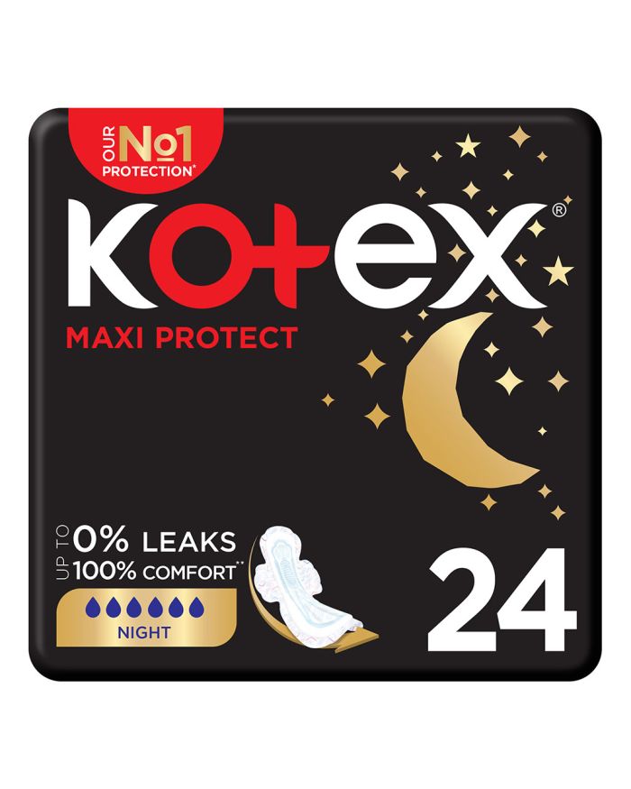 KOTEX maxi protect night pads 24's