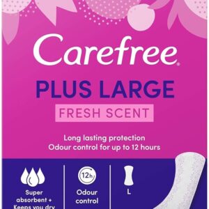 CAREFREE plus large light scent pantyliners 48's