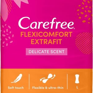 Carefree Flexicomfort Extrafit Delicate Scent Panty Liners