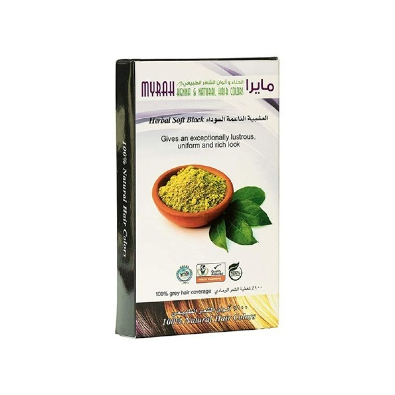 MYRAH Herbal henna & natural hair colors soft black