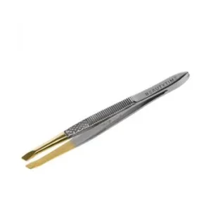 BT 126 Slant Tweezers Gold Tipped