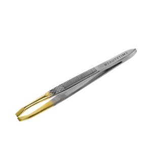 BT 124 Triple xxx tweezers gold tipped