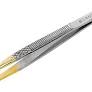 BT 125 Flat Tweezers Gold Tipped